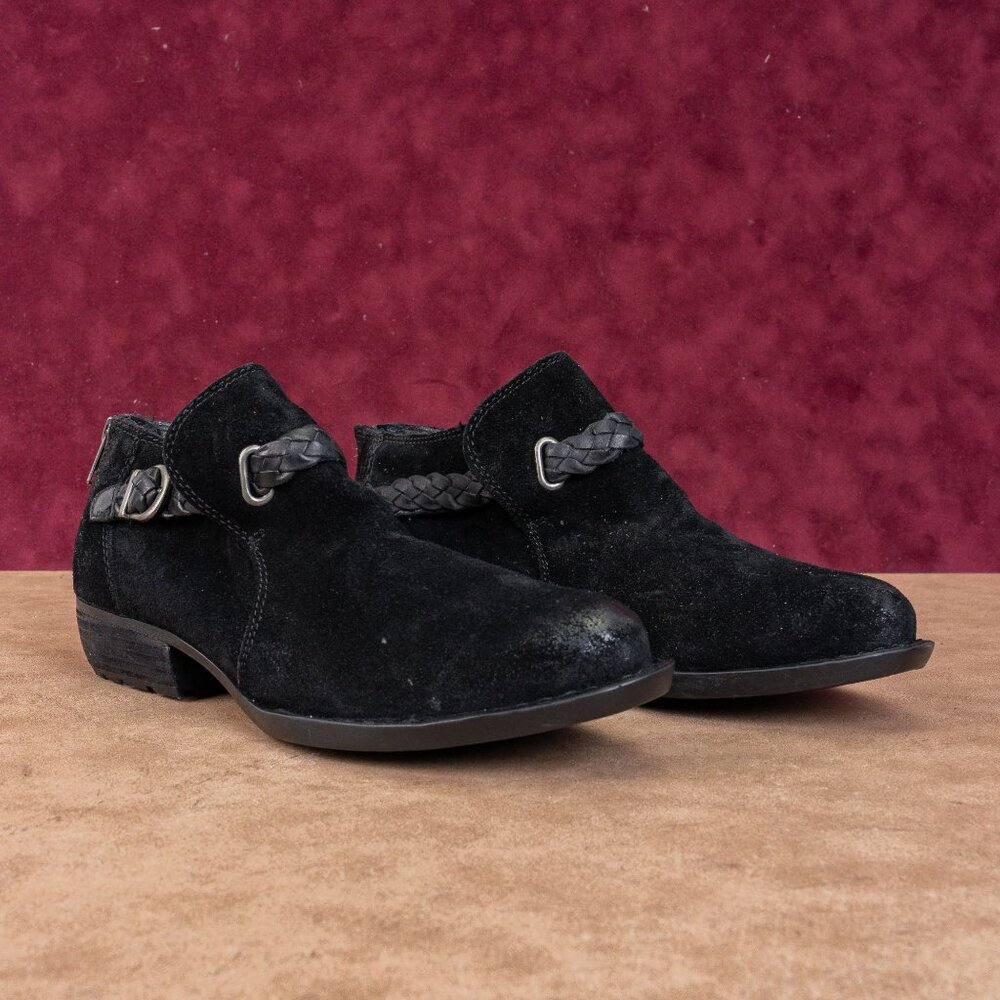 Born Women Nolina Black Leather Comfort Boots size 7.5M
